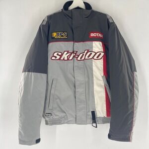 Ski-Doo Snowmobile Jacket Padded Insulated R.P.M. BRP Grey White Red Sz S